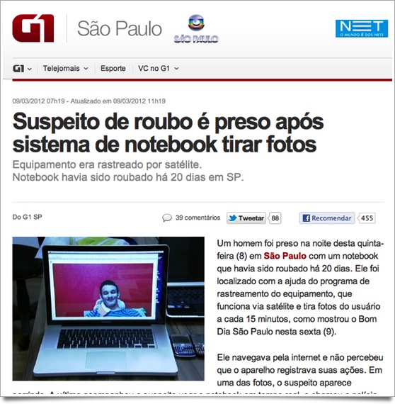 Sistema anti-roubo para MacBook: localização geográfica, fotos remotas com  a webcam e mais