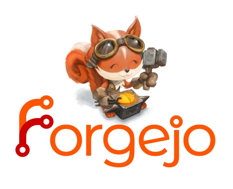 Logo e mascote do Forgejo