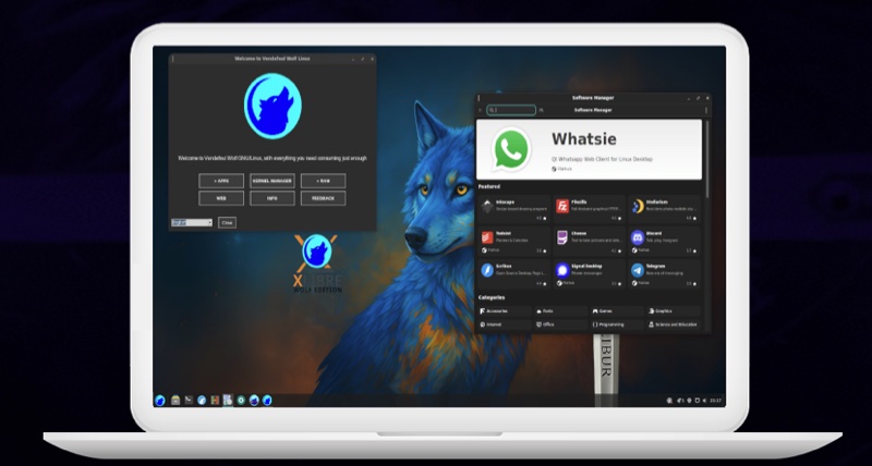 Desktop da distribuição