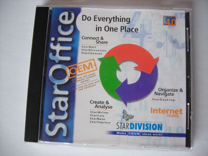 uma caixa de CD com rótuoo da StarDivision