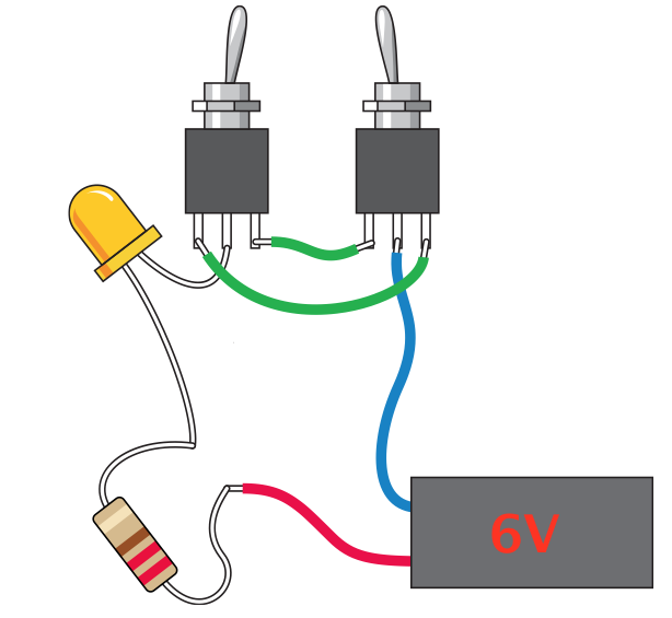 Валера подключил к батарейке красную лампочку. Схема подключения светодиода от батарейки 1.5 v. Переменный резистор с выключателем схема подключения. Схема подключения светодиода от батарейки. Выключатель четырехконтактный с подсветкой схема подключения.