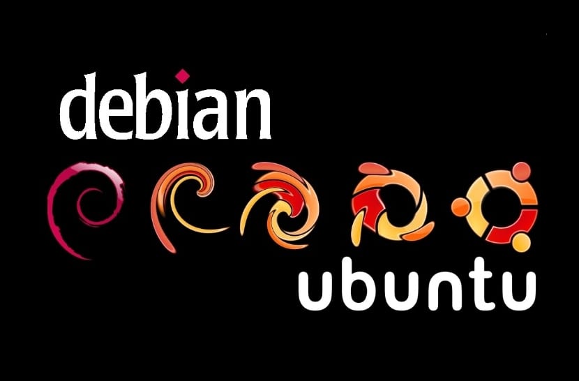 Transição do logo do Debian para o do Ubuntu