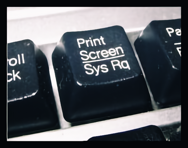 Foto macro de uma tecla SysRq
