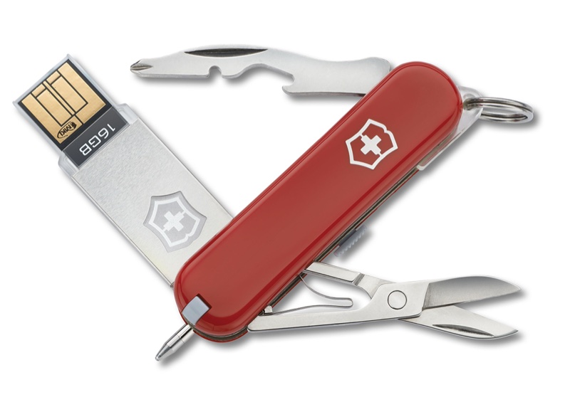 Um canivete suiço com pen drive